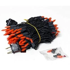 Noma/Inliten-Import V34700-88 100-Count Orange Halloween Light Set With Black Wire (Pack Of 3) -Department 56 Shop 51ghbXabxWL