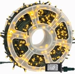 FUNPENY 300 LED Christmas String Lights, 100 FT Plug In Connectable Waterproof Fairy String Lights Green Wire With 8 Modes For Indoor Outdoor Xmas Tree Home Garden Decorations (Multi Colored) -Department 56 Shop 51giKZ83rwL. AC