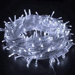 FUNPENY 300 LED Indoor String Lights, 100 FT Plug In Waterproof String Lights With 8 Modes For Halloween Thanksgiving Christmas Garden Decoration, Indoor And Outdoor Decorations (White)