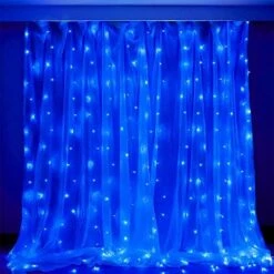 Qunlight Star 304 LED 9.8ftx9.8ft 30V 8 Modes,Window Curtain String Lights Wedding Party Home Garden Bedroom Outdoor Indoor Wall Decorations(Cool White) -Department 56 Shop 51gxB2Ohp6L. AC