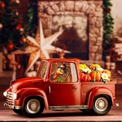 Fall Decor Vintage Red Truck, 11.3" Large Size Resin Truck Snow Globe, Vintage Harvest Pumpkin Truck Tabletop Decorations For Fall Harvest Thanksgiving Autumn 8 Fall Decor Vintage Red Truck, 11.3" Large Size Resin Truck Snow Globe, Vintage Harvest Pumpkin Truck Tabletop Decorations For Fall Harvest Thanksgiving Autumn -Department 56 Shop 51gxJWa0l8L
