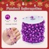 Supzone 99 Feet Christmas Tree Beads Garland Artificial Pearls Strands Chain Plastic Beads Roll For Christmas Wedding Holiday Party Home Indoor Outdoor Decoration DIY Crafts (Purple) -Department 56 Shop 51hPnyXwsnL