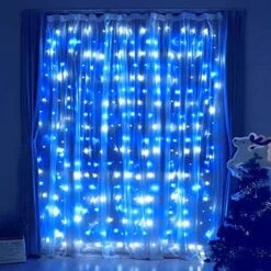 Fiee Fairy Curtain Lights,304 LED 9.8ftX9.8ft 30V 8Modes Safety Window Lights With Memory For Home Wedding Christmas Party Family Patio Lawn Garden Bedroom Outdoor Indoor Wall Decorations(Cool White) -Department 56 Shop 51hVmKpdQBL. AC