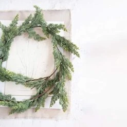 Creative Co-Op 72" L Faux Cedar Garland, Green -Department 56 Shop 51hjUY42zlL