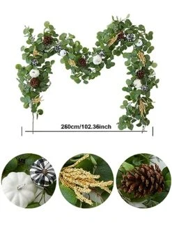 Party Joy 8.8FT Artificial Eucalyptus Garland With White Pumpkins For Fall Decor, Plaid Pumpkins Pinecones Berries Fall Decorations For Home, Wedding Thanksgiving Table Runner Farmhouse Decor 11 Party Joy 8.8FT Artificial Eucalyptus Garland With White Pumpkins For Fall Decor, Plaid Pumpkins Pinecones Berries Fall Decorations For Home, Wedding Thanksgiving Table Runner Farmhouse Decor -Department 56 Shop 51i0PZtWqhL