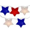 Northlight 10-Count Red And Blue Fourth Of July Star String Light Set, 5.25' White Wire