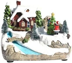 Forart Christmas Decorations Christmas Colorful Music Luminous House Snow Small House Home Decoration Resin Christmas Scene Village Houses Town Christmas Ornaments -Department 56 Shop 51iaeCFXm3L. AC