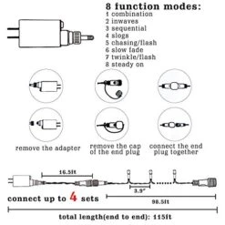 FUNPENY 300 LED Indoor String Lights, 100 FT Plug In Waterproof String Lights With 8 Modes For Halloween Thanksgiving Christmas Garden Decoration, Indoor And Outdoor Decorations (Purple-Orange) -Department 56 Shop 51irOdKkzfL