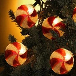 Romasaty Candy String Lights, 8.5Ft Sugar Peppermints Candy Lights With 10 Bulbs For Outdoor & Indoor Christmas Party Tree Decoration Lights -Department 56 Shop 51iwy84MRwL