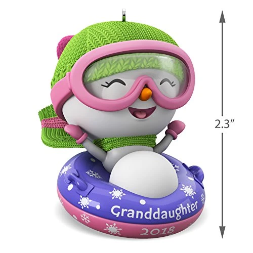 Hallmark Keepsake Christmas Ornament 2018 Year Dated, Granddaughter Snowman 2 Hallmark Keepsake Christmas Ornament 2018 Year Dated, Granddaughter Snowman - Image 2