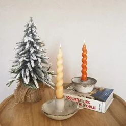Kendiis Candle Holder Ceramic Candlestick Holder, Candlelight Stand For Spell Candles, Taper Candles, And Incense, Halloween Christmas Dining Room Home Decoration Display -Department 56 Shop 51jc6NHK7SL