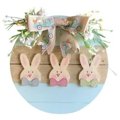 Hide Glue Warmer Hanging Front Ornaments Hangers Easter Door Front Bunny Easter Door Hanging Decoration Corner Makeup Vanity (B, One Size)