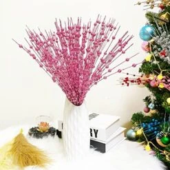 RIFNY 45 Packs Christmas Artificial Green Pine Needles 10 Inch Christmas Floral Picks Artificial Pine Branches For DIY Garland Wreath Crafts Christmas Tree Gift Wrap Home Garden Decoration -Department 56 Shop 51jjvTq8qdL. AC