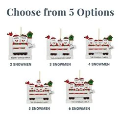 Let's Make Memories Personalized Snowman Family Ornament - Christmas Ornament - Customize 4 Names, Message, Year -Department 56 Shop 51kNdO8NwdL