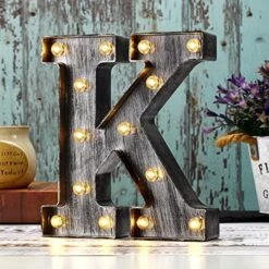 Retro Led Marquee Letter Lights - Industrial, Vintage Style Light Up Letters Alphabet Sign For Cafe Wedding Birthday Party Christmas Lamp Home Bar Initials Decor - E -Department 56 Shop 51kd1WUF7lL. AC