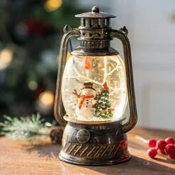 Christmas Snow Globes, Cardinal Snowman Christmas Tree Water Lantern, USB Powered & Battery, Holiday Decorations Gifts For Family, Children Or Friends -Department 56 Shop 51kg5uPQQDL. AC