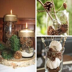Supla 30 Pcs Christmas Hanging Real Preserved Pine Cones Ornaments 2"-3" Tall Christmas Tree Hanging Pinecone Ornaments -Department 56 Shop 51kh9u0TcUL