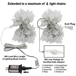 Twinkle Star 100 LED Star String Lights, Plug In Fairy String Lights Waterproof, Extendable For Indoor, Outdoor, Wedding Party, Christmas Tree, New Year, Garden Decoration, Warm White -Department 56 Shop 51ldI6rDTjL