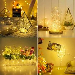 32 Pcs 10ft 30 LED Fairy Lights Battery Operated Waterproof Copper Wire Mini String Lights Firefly Starry Moon Lights For Jars DIY Gifts Wedding Party Bedroom Patio Decorations Christmas(Warm White) -Department 56 Shop 51lgH5uxOqL
