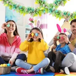 Chuangdi Easter Metallic Glitter Garlands Easter Mixed Color Chunky Garlands Metallic Tinsel Glittering Garland Hanging Decorations For Easter Party Decor (Vibrant Style,6 Pieces) -Department 56 Shop 51lmmAV2NjL