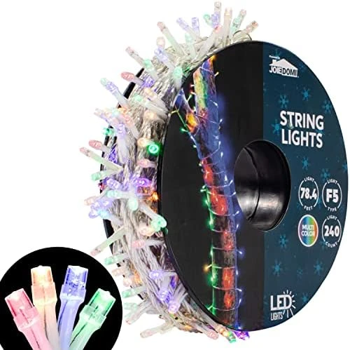 Joiedomi Multicolor Christmas Lights,360 LED 117.8 FT Christmas Tree Lights With Reel,Clear Wire String Lights For Indoor Outdoor Holiday Xmas Decorations 8 Joiedomi Multicolor Christmas Lights,360 LED 117.8 FT Christmas Tree Lights With Reel,Clear Wire String Lights For Indoor Outdoor Holiday Xmas Decorations - Image 8