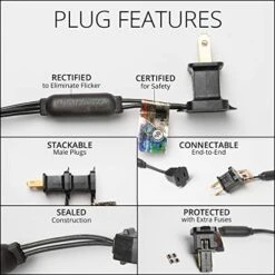 Wintergreen Lighting LED Purple, Green Halloween Mini Light Set, 70 5mm Lights, Indoor/Outdoor Halloween Light Decorations, 120V UL Certified, Black Wire -Department 56 Shop 51lvAHcAuGL