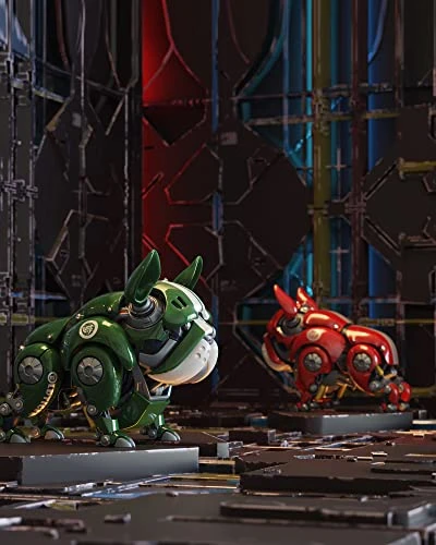 Solaroak Collectible Figurines,Modern Bulldog Figurines/Plastic Dog Collection/Animal Ornament Of Home Art Decorations For Bookshelf/Room/TV Cabinet Decor(Red) 3 Solaroak Collectible Figurines,Modern Bulldog Figurines/Plastic Dog Collection/Animal Ornament Of Home Art Decorations For Bookshelf/Room/TV Cabinet Decor(Red) - Image 3