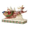 Enesco Jim Shore Heartwood Creek Here Comes Santa Sleigh With Reindeer Figurine, 7-Inch Height, Multicolor -Department 56 Shop 51mTiguw2yL