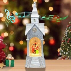 GENERIC 13.2'' H Christmas Church Snow Globe Lantern Christian Church Snow Globe Christmas Carolers Snow Globes For Christmas Decorations Lighted Water Lantern Church With Carolers In Swirling Glitter Water -Department 56 Shop 51mXCfXuN7L. AC