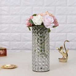 VINCIGANT Christmas Decorative Cylinder Flower Vases For Artificial Bouquet,Floor Standing Candle Holders,Wedding Home Dining Room Table Decorative Centerpieces -Department 56 Shop 51micS9kP6L
