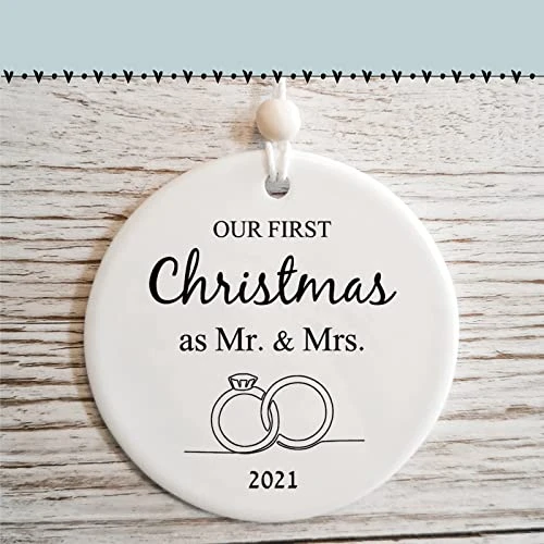 Our First Christmas As Mr & Mrs Ornaments 2021 Newly Married Ornament Couples Gifts Wedding Decoration Personalized Bridal Shower Gift… 1 Our First Christmas As Mr & Mrs Ornaments 2021 Newly Married Ornament Couples Gifts Wedding Decoration Personalized Bridal Shower Gift…