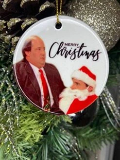 PhoenixAppeal The Office Ornaments - Christmas Tree Ornaments - The Office Ornaments : Dwight Schrute - Michael Scott - Dunder Mifflin (Michael Scott) -Department 56 Shop 51n5iTskF L. AC