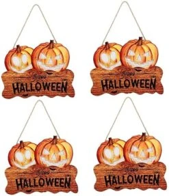 VOSAREA 3pcs Haunted For Trick Rustic Halloween Front Hanging Themed Decor Signs With Home Hangers Outdoor Sign Indoor Lighted House Battery Up Treat Pumpkin Decoration Lamp O Window 10 VOSAREA 3pcs Haunted For Trick Rustic Halloween Front Hanging Themed Decor Signs With Home Hangers Outdoor Sign Indoor Lighted House Battery Up Treat Pumpkin Decoration Lamp O Window -Department 56 Shop 51nPaCK4BeL. AC
