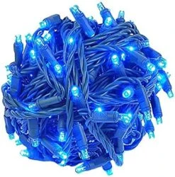Novelty Lights 100 Light Red/White/Blue LED USA Mini Light Set, UL Listed Indoor/Outdoor, Green Wire, 50 Feet -Department 56 Shop 51nU1hWa bL. AC
