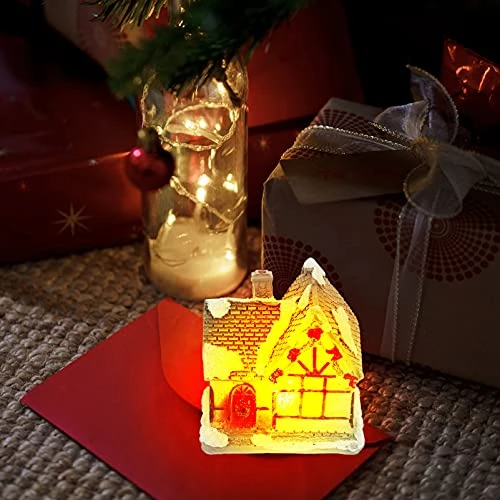 ABOOFAN 6Pcs Christmas Village Sets LED Lighted Christmas Village Houses Pre- Lit Tiny Resin Collectible Building DIY Christmas Doll Figurine Holiday Christmas Tree Ornaments 4 ABOOFAN 6Pcs Christmas Village Sets LED Lighted Christmas Village Houses Pre- Lit Tiny Resin Collectible Building DIY Christmas Doll Figurine Holiday Christmas Tree Ornaments - Image 4