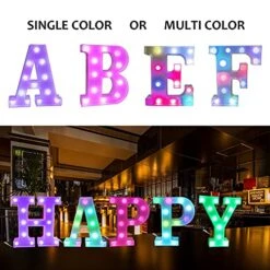 Light Up Colorful LED Marquee Letter Lights, 18 Colors Changing Alphabet Letters Sign With Remote Timer For Night Light Girls Bedroom Wedding Birthday Party Lamp Christmas Home Bar Decor- Colorful R -Department 56 Shop 51njponAtzL