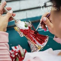 Miss Christmas 2023 Collection Festive Santa 7.5-Inch Blown Glass Christmas Tree Ornament (Classic Santa With Gifts) -Department 56 Shop 51nkIPf6GFL