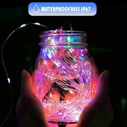 SunKite Wine Bottle String Lights With Cork,18 Pack 20 LED 2M Battery Operated Mini Silver Copper Wire Fairy Lights For DIY Party Wedding Table Centerpieces Decor (Colorful) -Department 56 Shop 51odz5Zhj6L