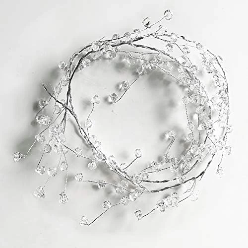 40" Clear Diamond Beaded Garlands Wire String Acrylic Crystal Garland Wedding Party Decoration Wreath DIY Wedding Centerpiece Decor Crystal Diamond Branch (Pack Of 2) 5 40" Clear Diamond Beaded Garlands Wire String Acrylic Crystal Garland Wedding Party Decoration Wreath DIY Wedding Centerpiece Decor Crystal Diamond Branch (Pack Of 2) - Image 5