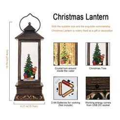 Christmas Decorations Home Lighted Christmas Snow Globe Christmas Lanterns Water Lanterns Glittering With Music USB And Battery Operated Singing Snow Globe Decoratives (Christmas Tree) -Department 56 Shop 51ok1Gdal3L