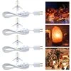 Accessory Cord With One LED Light Bulb - 6ft UL-Listed Cord With On/Off Switch, C7 LED Bulb For Christmas Village House Halloween Pumpkin Blow Mold, Ceramic Tree, Salt Lamp, Craft Project, 4 Pack