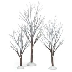 Department 56 Snow Village First Frost Trees (Set Of 3)