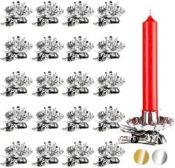 BRUBAKER 20 Pack Tree Candle Holders For Christmas Tree - Gold - Traditional Vintage Candle Holders With Clip -Department 56 Shop 51pQl3vDuRL. AC