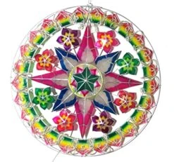 Gift Ko Tala 24.5 Inch Multi-Colored Capiz Parol Handmade Christmas Lantern Philippines 2021