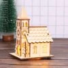NUOBESTY Christmas Scene House Light Up Mini Wood Houses Village Collections Luminous Figurines Tabletop Ornaments For Xmas Decoration -Department 56 Shop 51pd3WuyYYL
