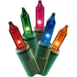 Holiday Time 100 Multi-Color Mini Lights - Green Wire (2 Pack) -Department 56 Shop 51pepsbqXAL