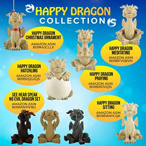 Baby Beige Dragon Christmas Tree Ornament Holiday Collectible Santa Figurine … 5 Baby Beige Dragon Christmas Tree Ornament Holiday Collectible Santa Figurine … - Image 5