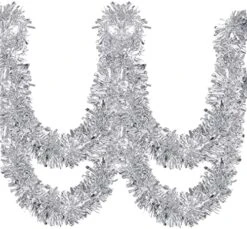 Dingion 59 Feet Christmas Tinsel Garland Metallic Twist Garland Shiny Hanging Garland Ornaments For Christmas Tree Party Supplies Indoor And Outdoor Decoration (Silver) -Department 56 Shop 51qt hhuKxL. AC