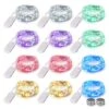 LYHOPE Battery Fairy Lights, 12 Pack 7.2ft Battery Operated String Lights 20 LED Ultra Thin Copper Wire Mini Fairy Lights For DIY Home,Vase,Jar,Xmas,Easter,Holiday,Party Decoration(Six Color) -Department 56 Shop 51qvGrou65L