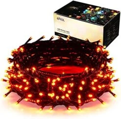 Halloween Outdoor String Lights Decorations - 25m/82ft 220 LEDs 8 Modes Function End-to-End Extendable Plug In Waterproof Fairy Lights For Christmas/Thanksgiving Day/Wedding/Patio/Home/Indoor - Orange 16 Halloween Outdoor String Lights Decorations - 25m/82ft 220 LEDs 8 Modes Function End-to-End Extendable Plug In Waterproof Fairy Lights For Christmas/Thanksgiving Day/Wedding/Patio/Home/Indoor - Orange -Department 56 Shop 51qzkLw3b7L. AC